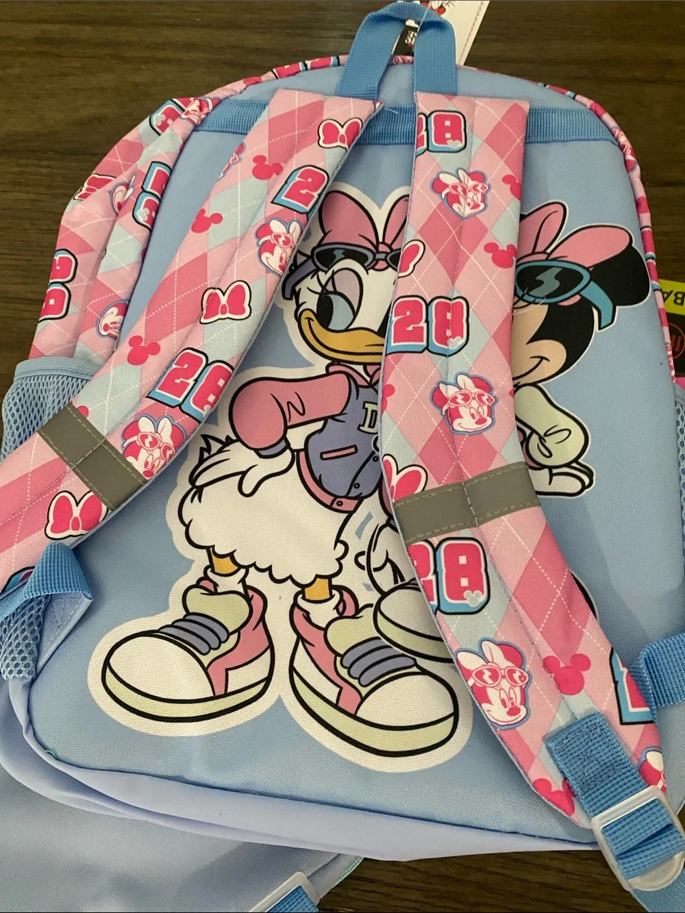 Disney Minnie & Daisy Pink and Light Blue Kids Backpack with Lunch Bag